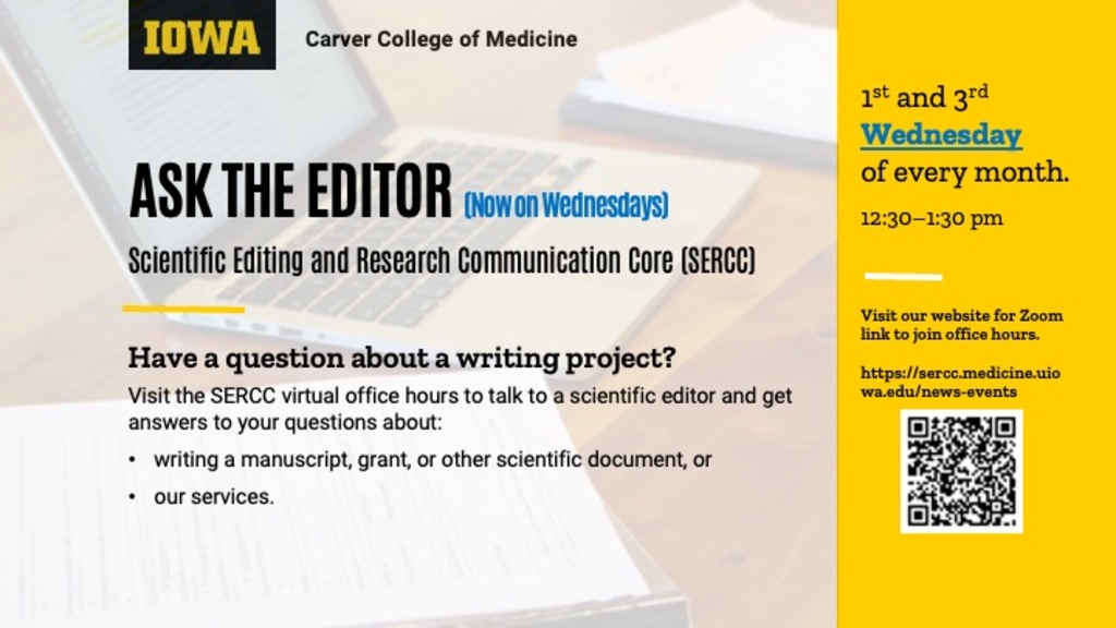 Image of advertisement for Ask the Editor